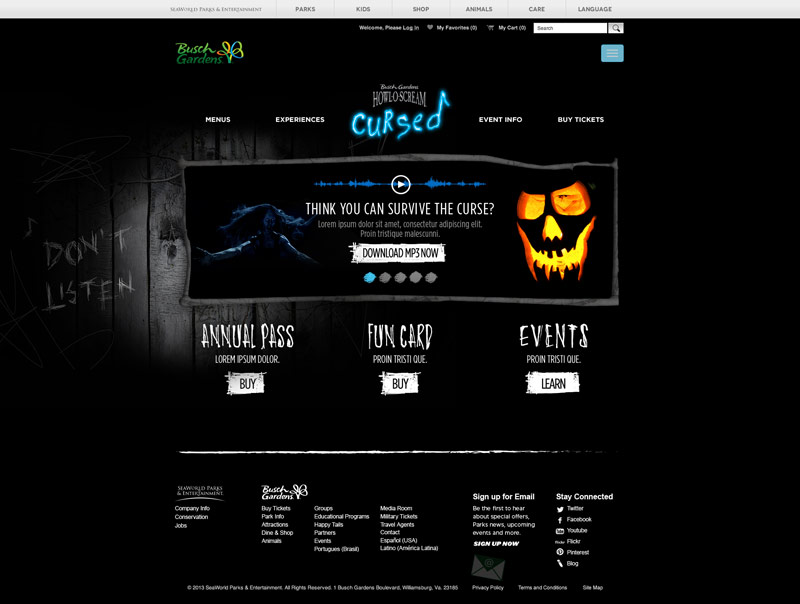 Busch Gardens campaign visual by Edgar Andrés Zorrilla