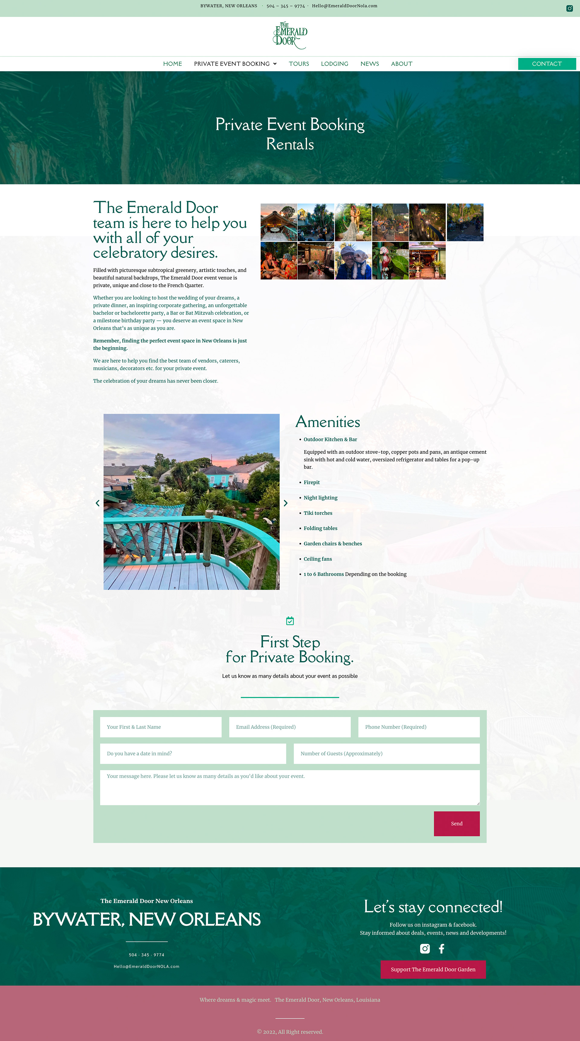 Emerald Door Garden brand identity and website design