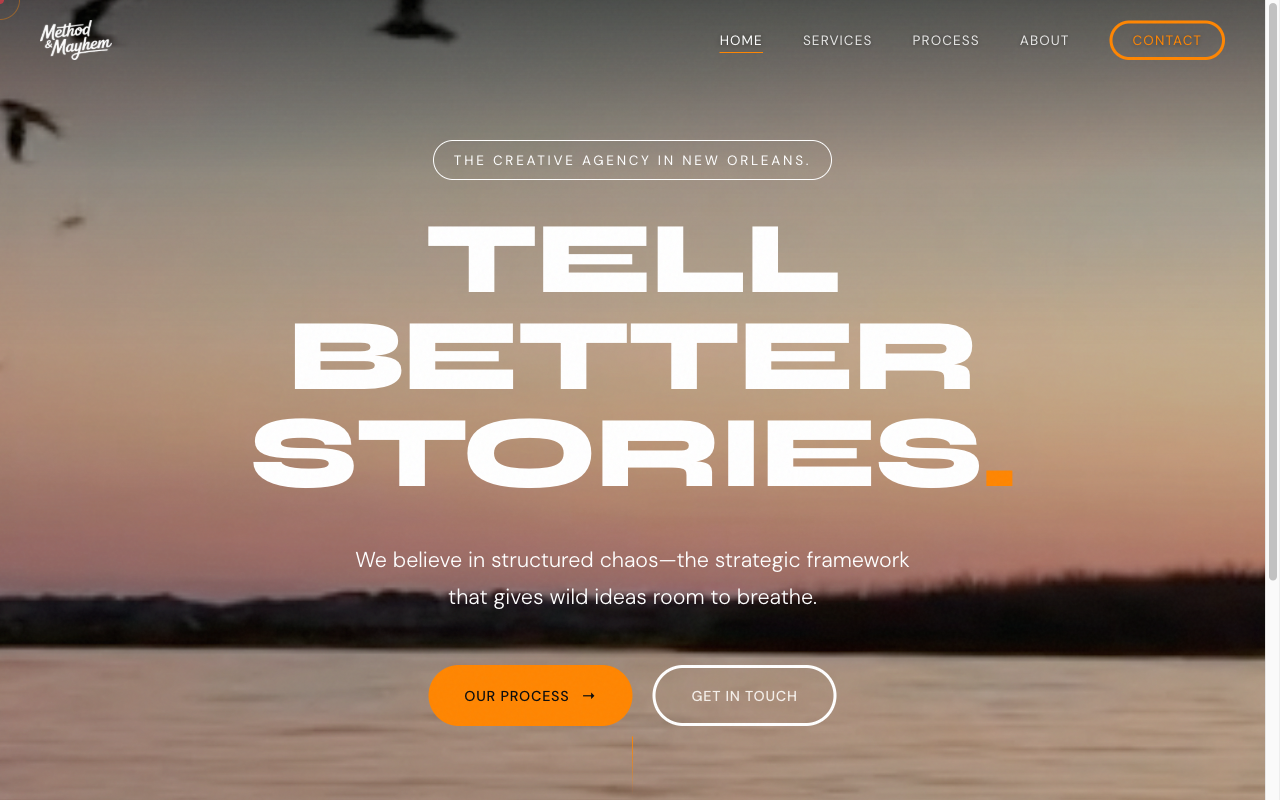 Method and Mayhem creative agency website — click to visit live site